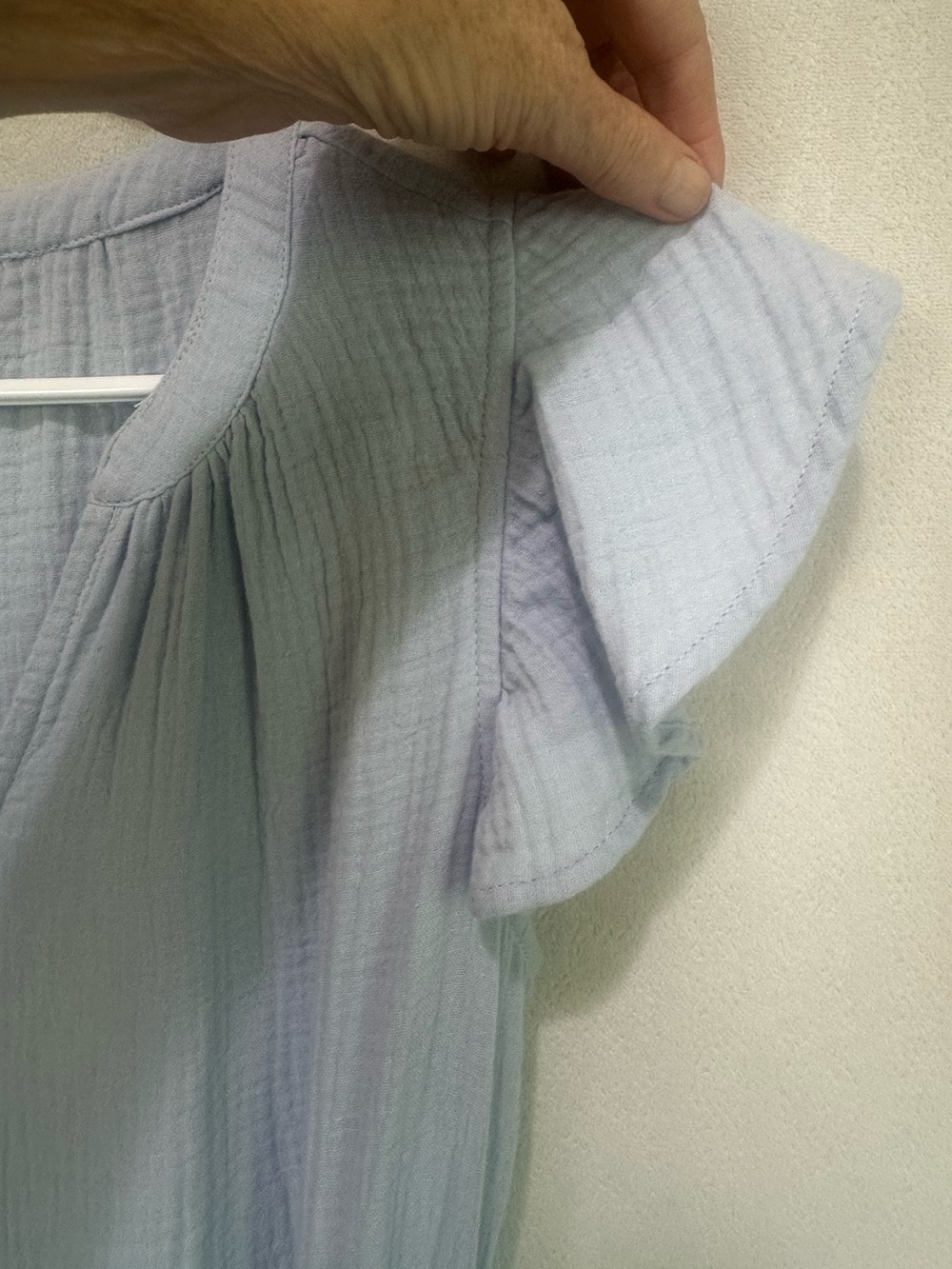 Magaschoni Light Blue Organic Cotton Maxi Dress Sz M Beachy Gauzy Boho Party - Picture 6 of 13